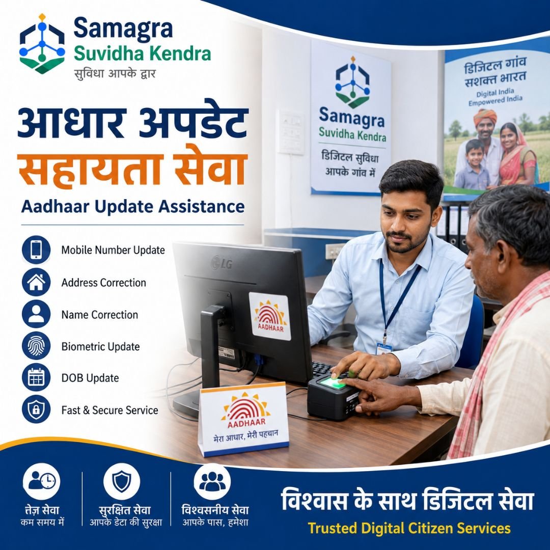 Aadhaar Update Assistance Service | आधार अपडेट सहायता सेवा