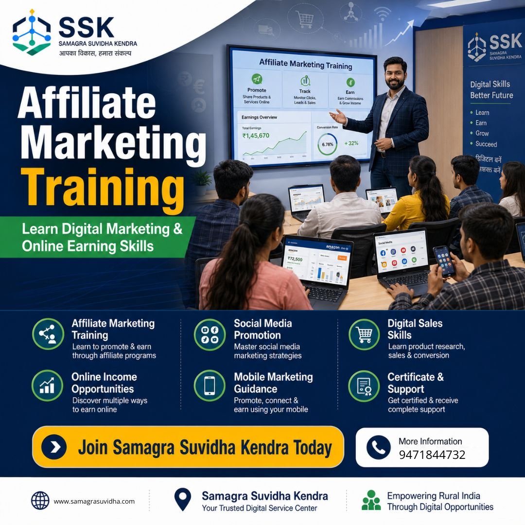 Affiliate Marketing Training Service | Affiliate Marketing Training Course by Samagra Suvidha Kendra (SSK)