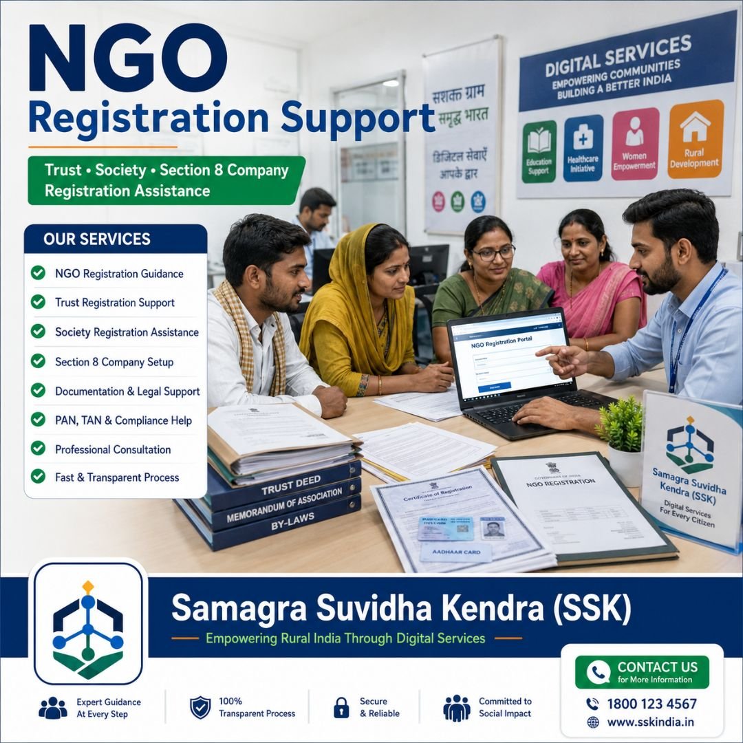 NGO Registration Support Service | NGO Registration Sahayata – Samagra Suvidha Kendra