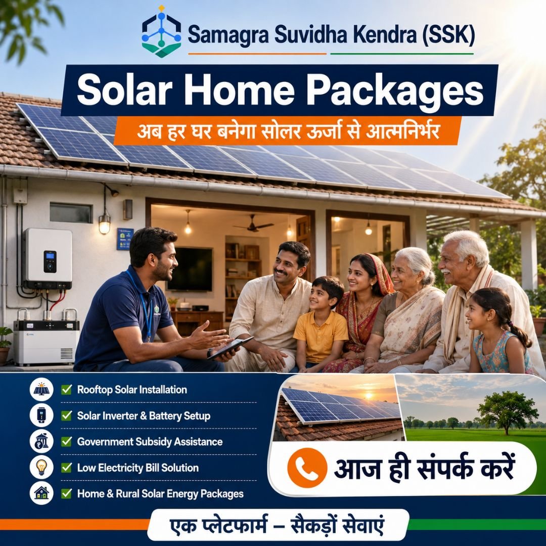 Solar Home Packages – घर के लिए Complete Solar Solution | Samagra Suvidha Kendra